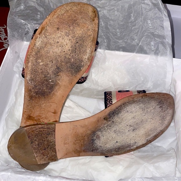 DIOR DWAY Green SANDAL SLIDE 40 authentic - Picture 6 of 8